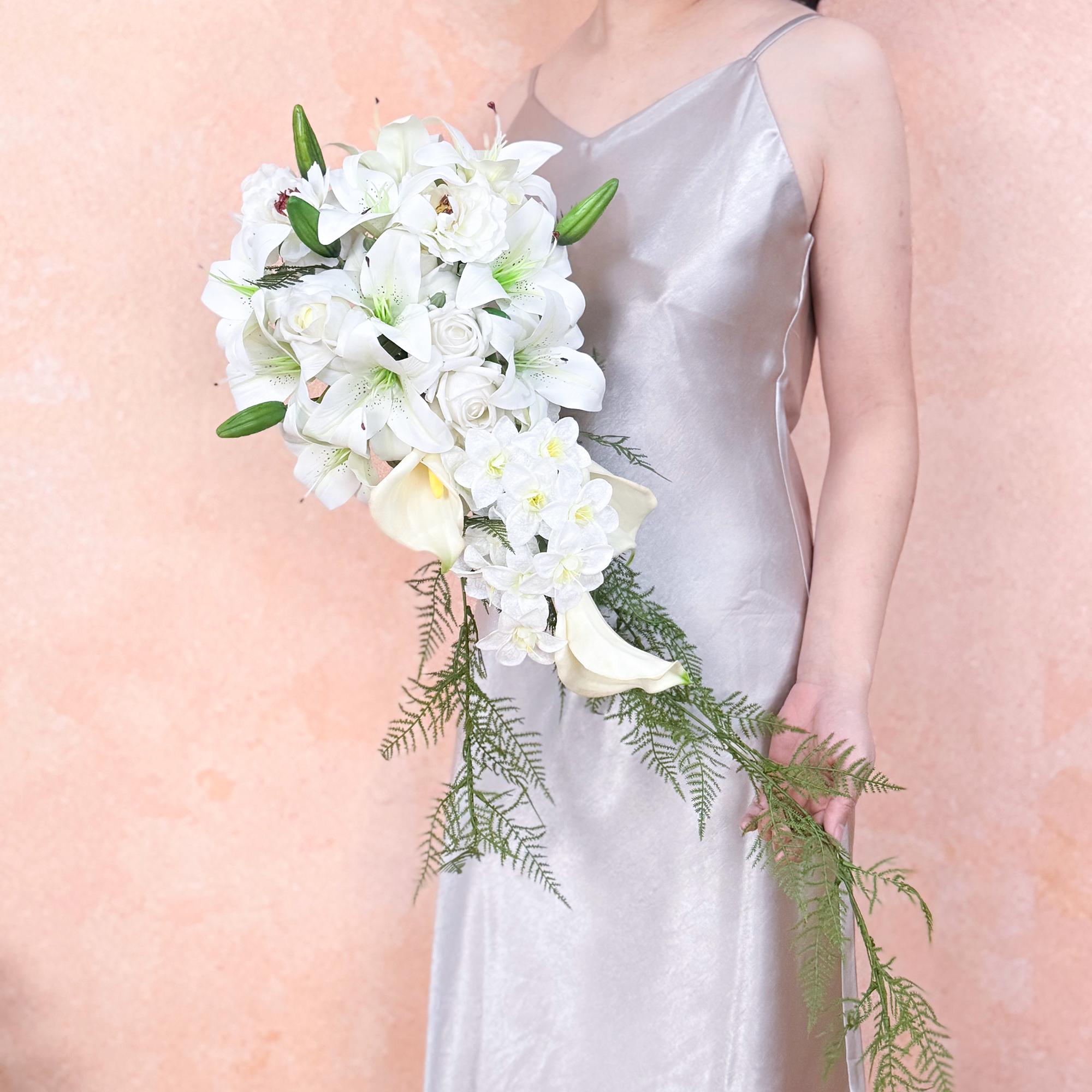 White Lily Bridal Bouquet