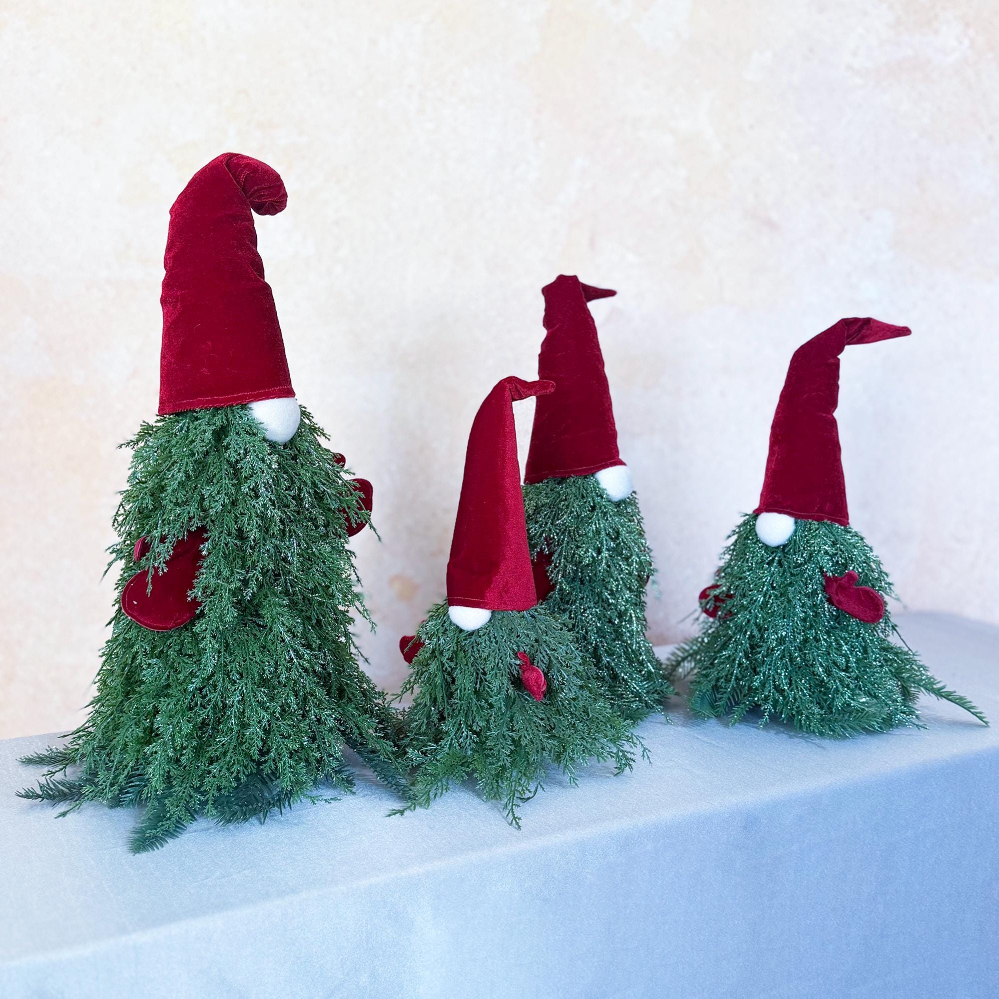 36 Creative Christmas Decor Ideas to Transform Your Space: Festive Hacks You'll Love 2 Creative Santa Claus Gnome Ornaments - Glitter Pine Branch Props…