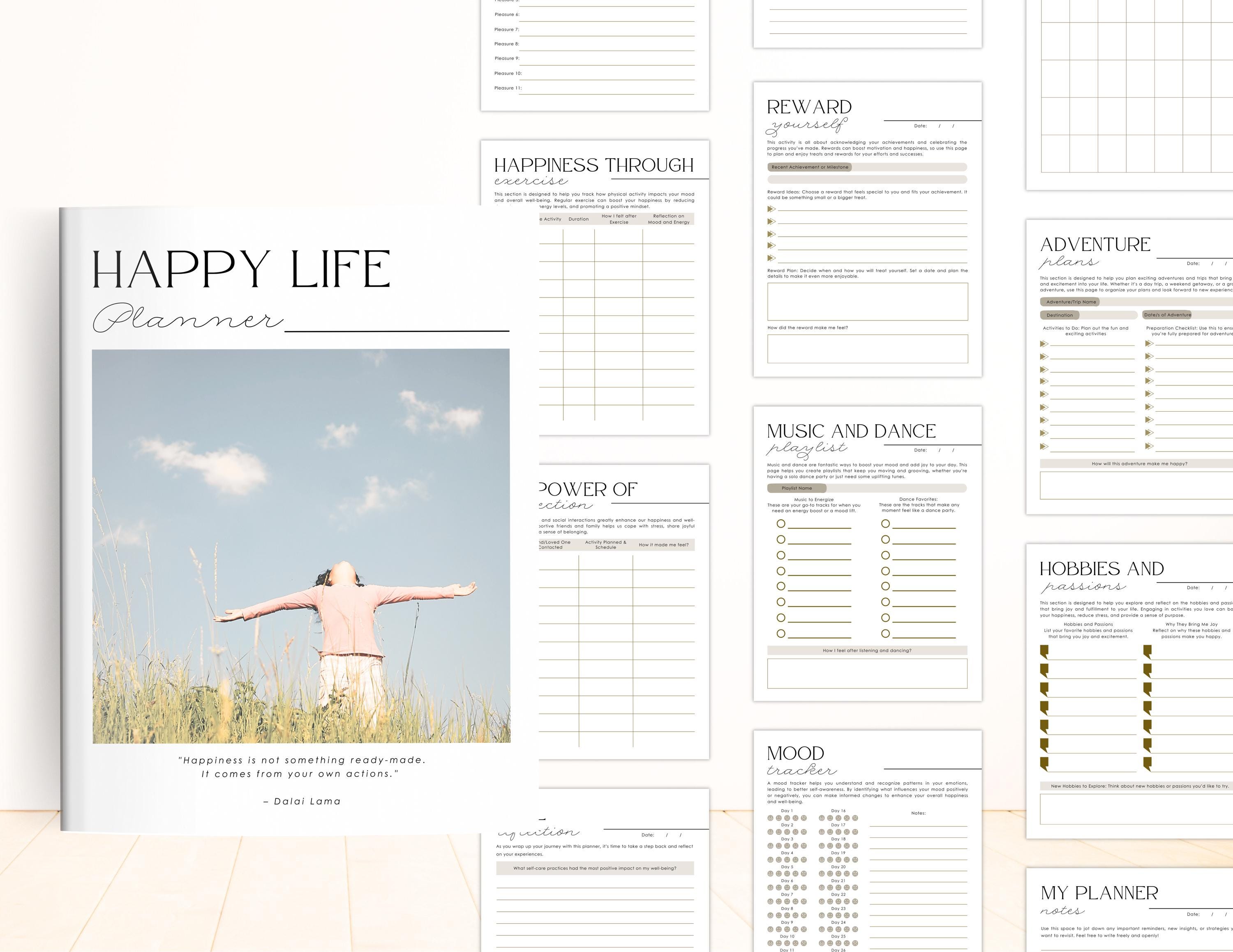 PLR / Resell Happy Life Planner for Commercial Use Printable and ...