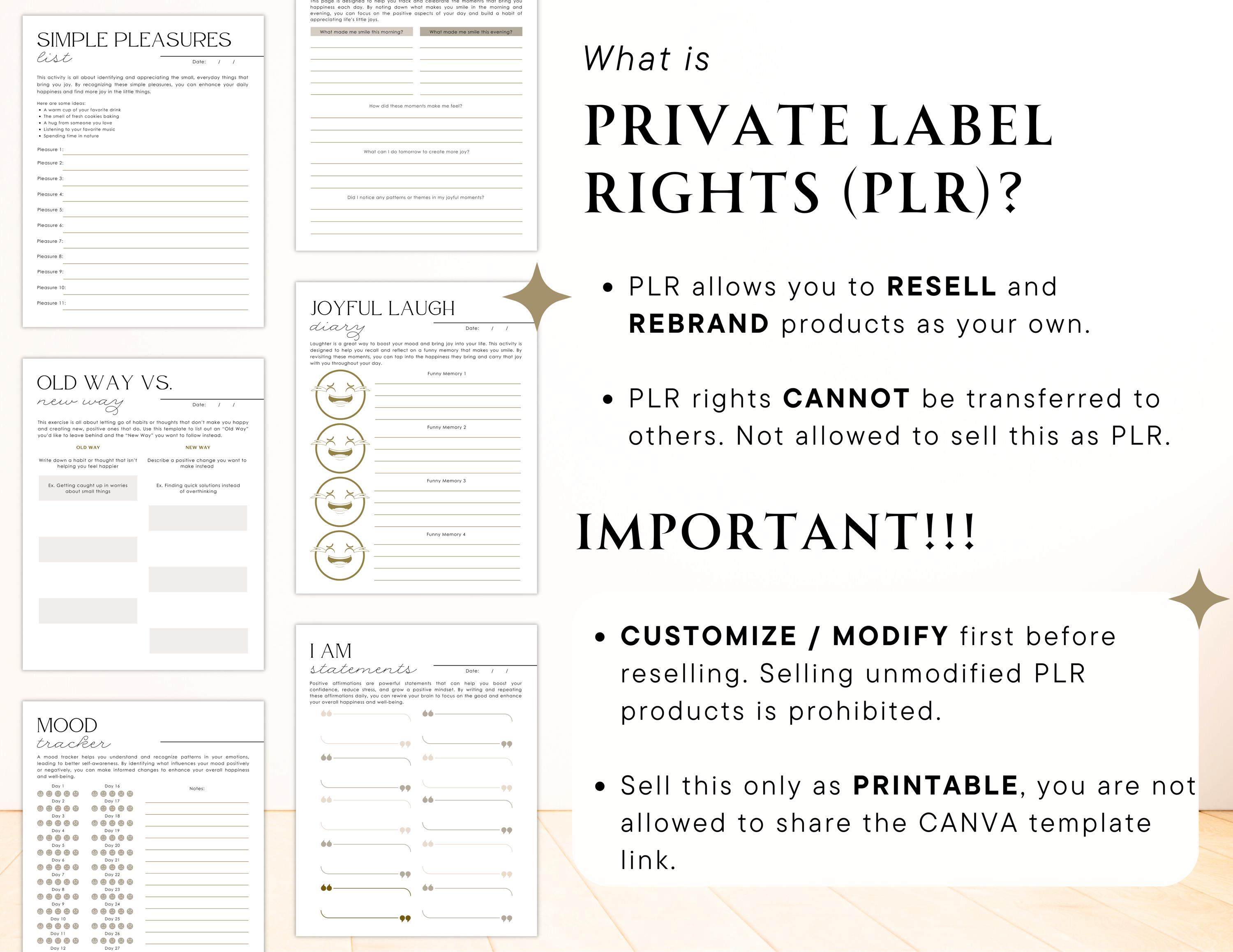 PLR / Resell Happy Life Planner for Commercial Use Printable and ...