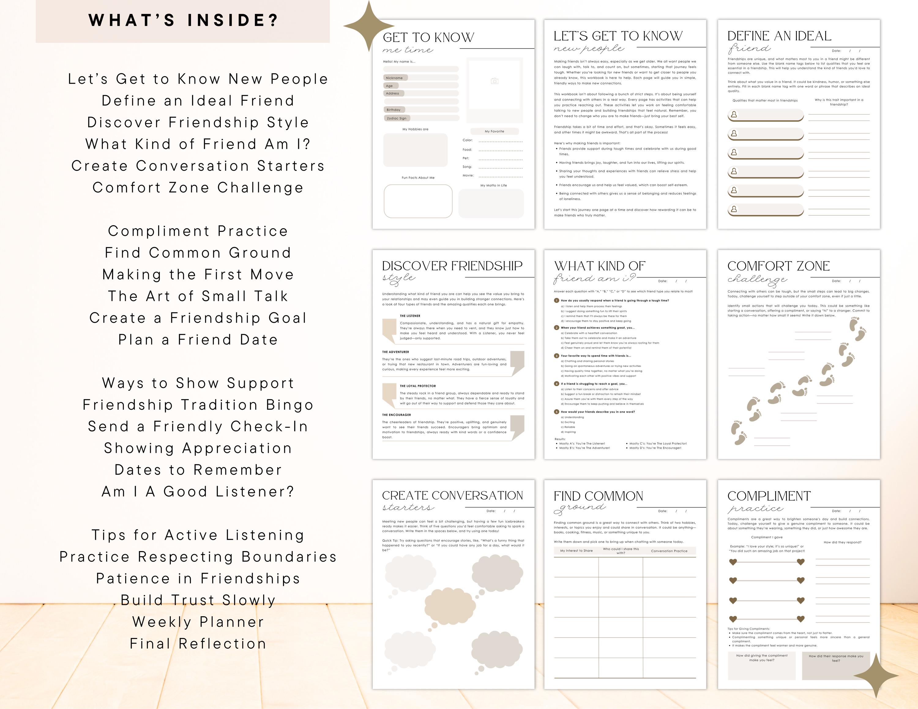 PLR / Resell How to Make Friends Workbook for Commercial Use, Printable ...