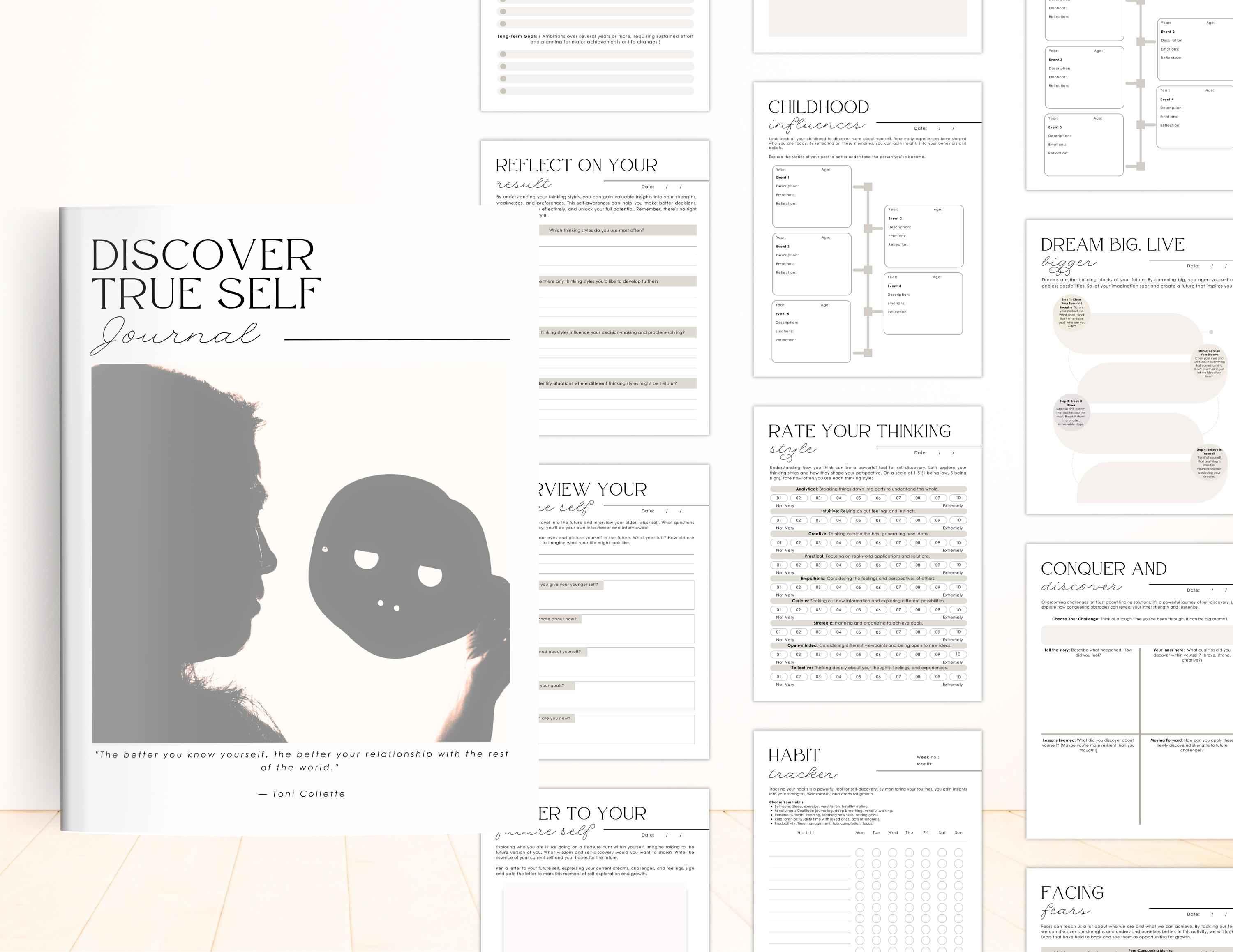 PLR / Resell Discover True Self Journal for Commercial Use, Printable ...