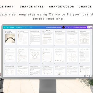 Pu&ograve; includere: Uno schermo di computer che mostra un modello Canva con il testo "Guarire dalle esperienze avverse dell'infanzia" e altro testo. Il modello &egrave; diviso in sezioni con titoli diversi, come "Cosa voglio", "Cosa sto facendo" e "Cosa sento".