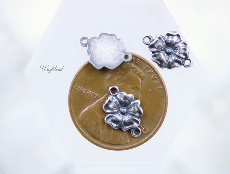 Ox Silver Filled 8x11mm Two Loops Jewelry Findings Connectors Etsy