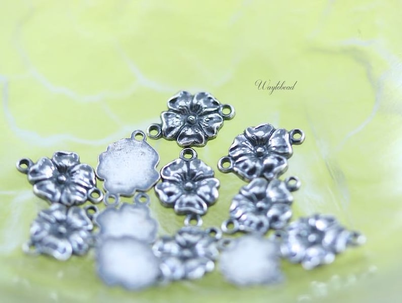 Ox Silver Filled 8x11mm Two Loops Jewelry Findings Connectors Etsy