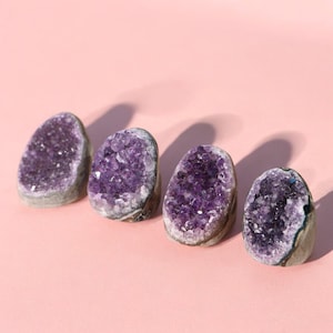 Tiny Brazilian Amethyst Cut Base, Amethyst Geode, Amethyst Crystal, Crystal Home Decor