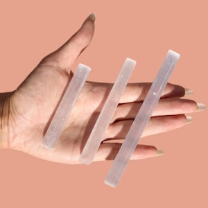 Flashy Selenite Wand, Selenite Stick, Cleansing Selenite, Crystal Purification, Energy Cleansing