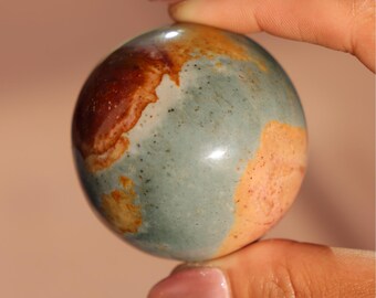 Polychrome Jasper Sphere, Polychrome Jasper Crystal, Polychrome Jasper Stone, Polished Polychrome Jasper