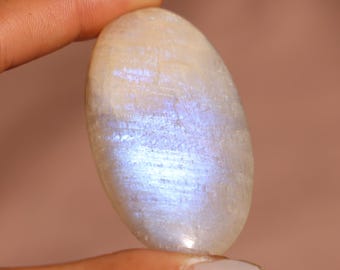 High Quality Blue Flash Moonstone Palm Stone, Polished Moonstone, Pocket Stone, Healing Crystal, Energy Crystal