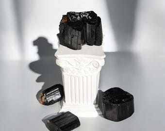 Raw Black Tourmaline Stone, Tourmaline Specimen, Root Chakra