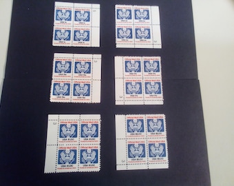 1983 US Stamps "Official Mail" P!ate Blocks, 6 in all, Mint, NH