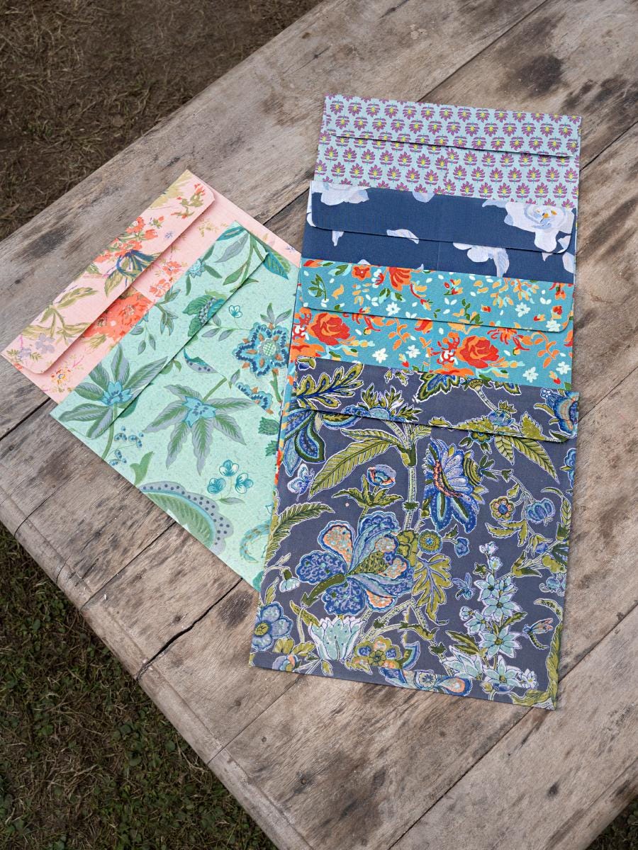 Multicolor - Handmade Fabric Envelopes (Assorted Set of 5) 04 main image 0