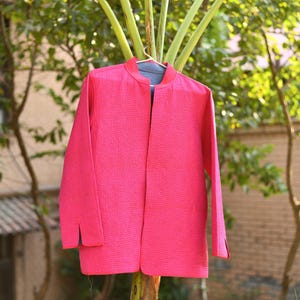 Reversible Spring Jacket – Gudri Silk & Pure Silk | Lightweight Boho Kimono Jacket