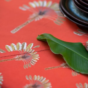Elegant Dining Set, Fabric Placemats, Kitchen Dinnerware Sets(/2/4/6), Printed  Napkin And Placemat, Cloth Placemats, Banana Rust