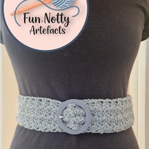 PATTERN | Crochet Belt Pattern PDF - Women&#39;s Boho Festival Accessory | Recycled Denim Belt | Custom Any Size | Exclusively on Etsy!