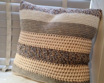 Boho Crochet Cushion Pattern | Eclectic Home Decor | PDF Download | US & UK Terms