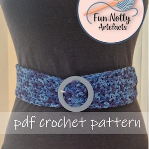 Crochet Belt Pattern PDF | Women’s Boho Festival Accessory | US Terms | Matches Hairband, Cuff & Fingerless Gloves | Exclusively on Etsy!