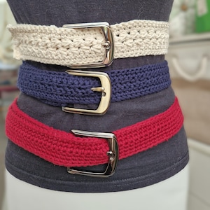 Customisable Crochet Belt Pattern PDF | Wide Cotton Belts Tutorial | US & UK Terms