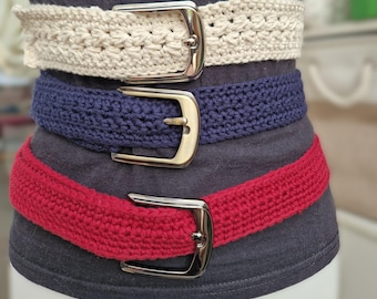 Customisable Crochet Belt Pattern PDF | Wide Cotton Belts Tutorial | US & UK Terms