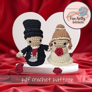 Low Sew Crochet Wedding Dolls PDF | Bride and Groom Mini Dolls | US terms | Wedding Keepsake Gift | Exclusively on Etsy!