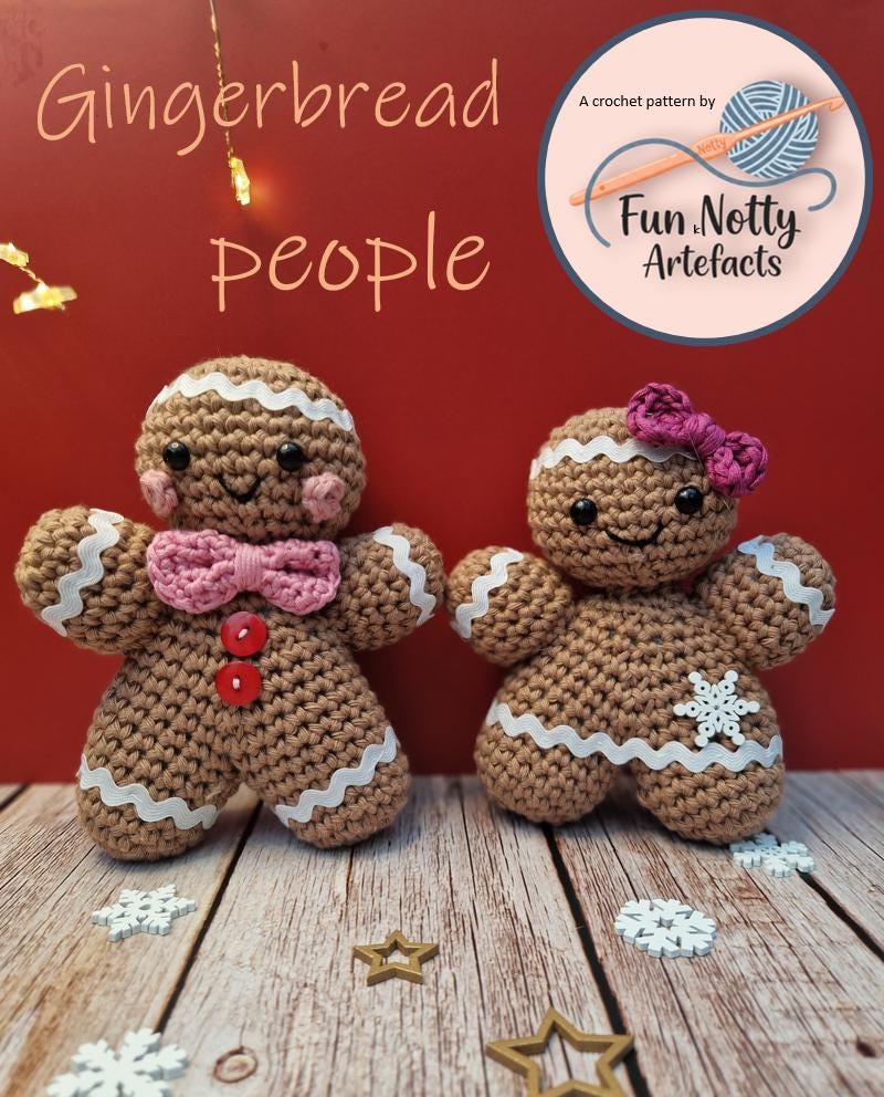 Gingerbread Lady Pattern Gingerbread Man & Lady Crochet Pattern, Beginner Friendly, US Terms - Etsy
