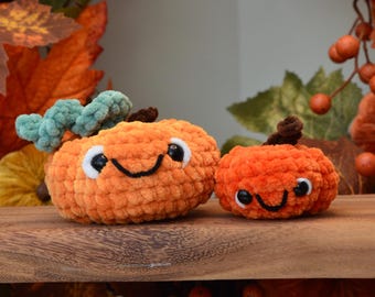 Patrón de ganchillo para peluches de calabaza / Ganchillo de Halloween / Tutorial en PDF de calabaza de Halloween / Decoración de otoño / Amigurumi