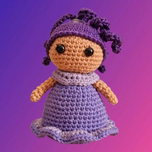 Violet Mini Doll Crochet Pattern | Charity Pattern | POTS Awareness Amigurumi (Digital Download)