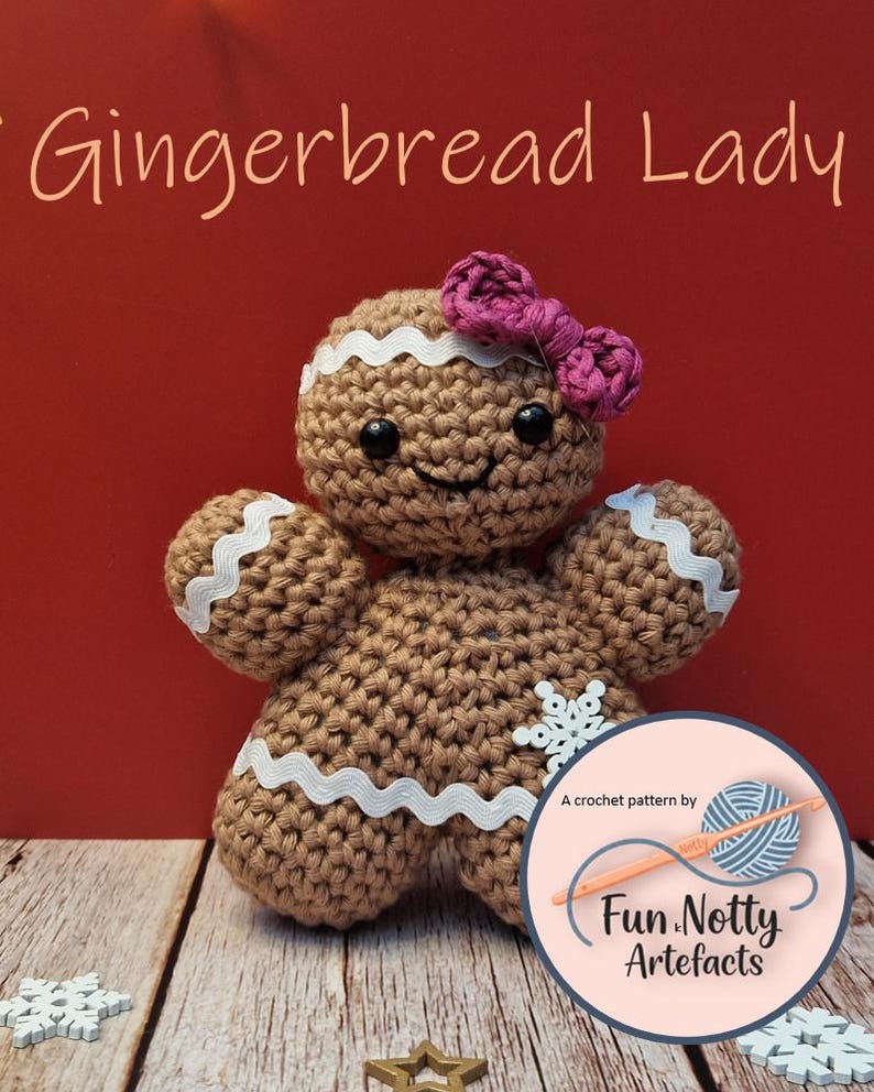 Gingerbread Lady Pattern Gingerbread Man & Lady Crochet Pattern, Beginner Friendly, US Terms - Etsy