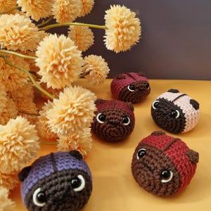 Patrón de ganchillo para mini gorro de mariquita / Ideal para principiantes / PDF de felpa de palma