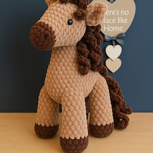 Horse Plushie Crochet Pattern PDF – Amigurumi Plush Toy (US & UK Terms)
