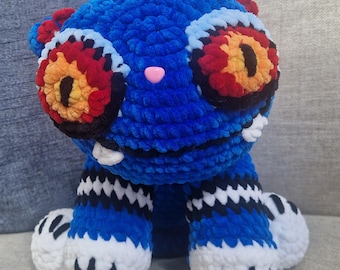 Blue Tiger Crochet Pattern PDF | K-Pop Demon Hunters Amigurumi Plush Tutorial (Digital Download)