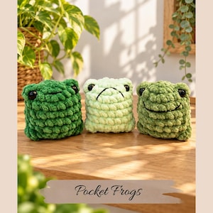 Haakpatroon mini pocketkikkers | 4-in-1 emotionele ondersteuning pluche pdf