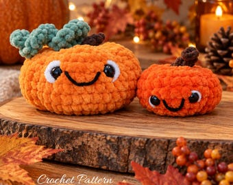 Modèle de peluche citrouille au crochet | Crochet d'Halloween | Tutoriel PDF citrouille d'Halloween | Décoration d'automne | Amigurumi