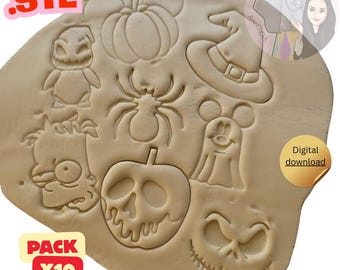 Halloween Cookie Cutters PACK x10 STL