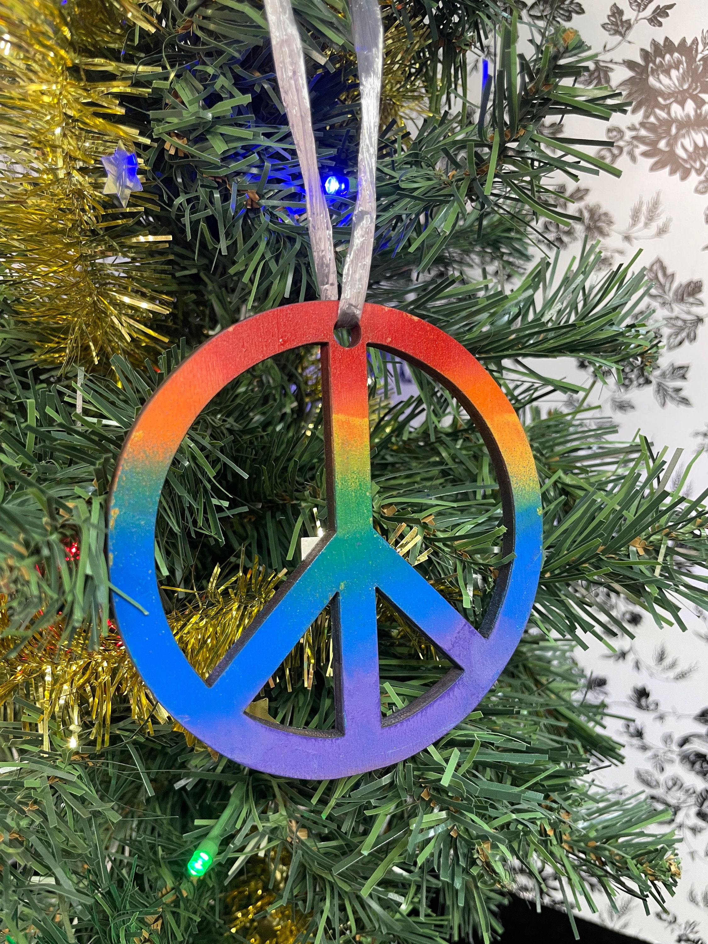 Peace sign christmas ornaments Clearance