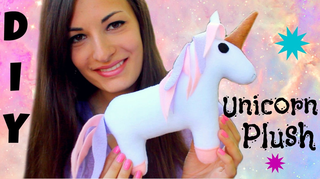 Unicorn Stuffed Animal Pattern Instructional How to Make and Sew A