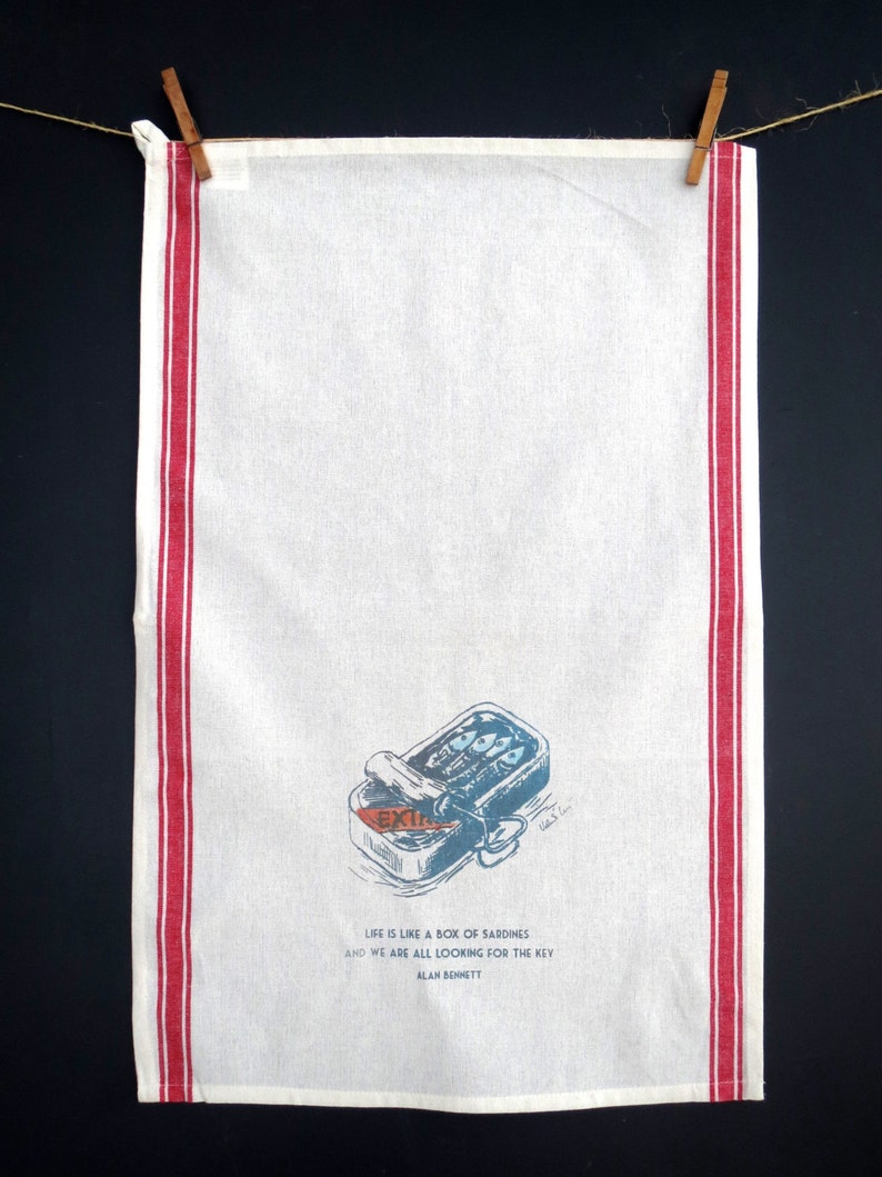 Life is like a box of sardines quote on kitchen Vintage Style Etsy