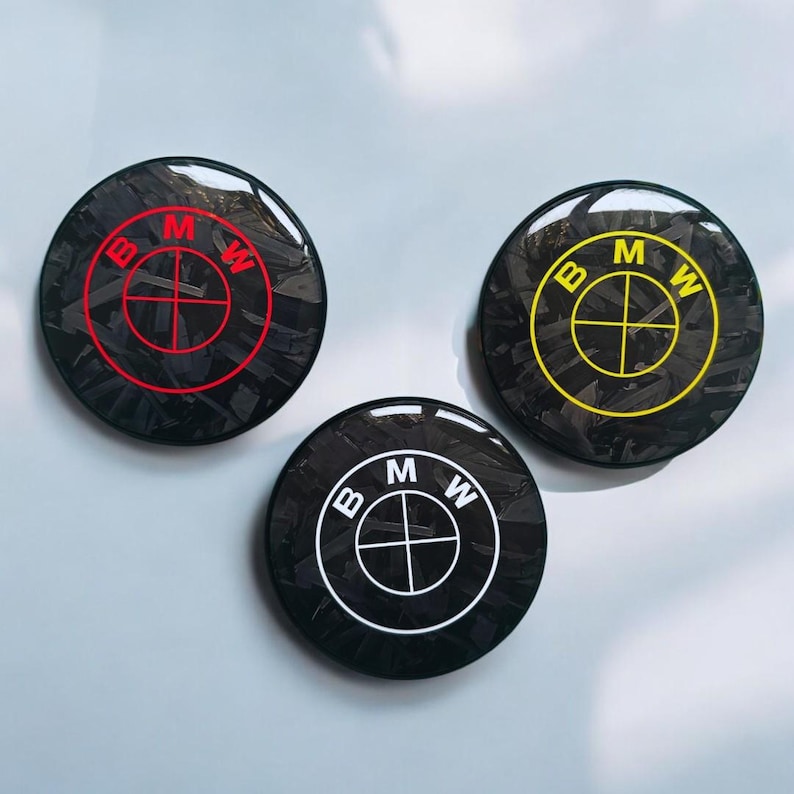 BMW Badge Forged Carbon Fiber Effect Emblem NOT Real Carbon 82 Mm / 78 ...