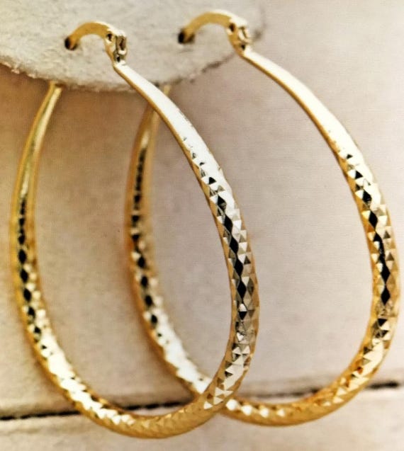 14k Real Gold plated Hoop Earrings for Women, Hypoallergenic Cartilage Earrings