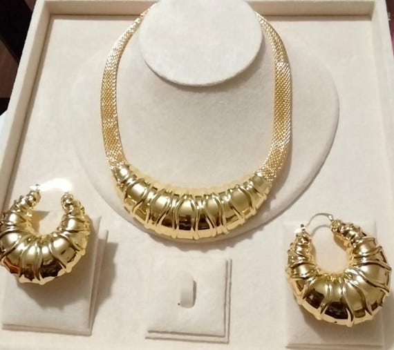 24K Graceful High Quality Hoop Wedding Set/Captivating Designer AAAA+ Quality 2 Piece Bridal Wedding Women Jewellery Set 2 Pieces Set