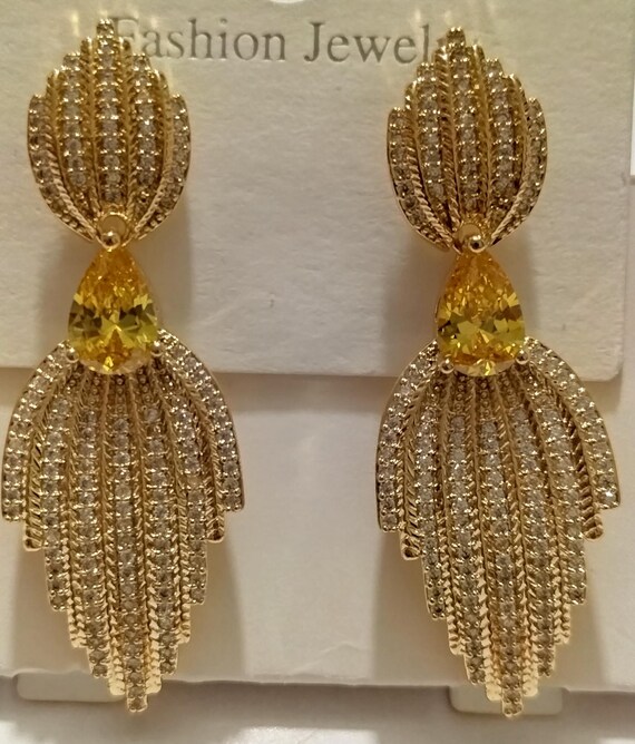 14k Real Gold plated Earrings for Women, Hypoallergenic AAA+ Zirconia Cartilage Earrings
