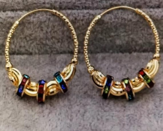 Elegance Rainbow Solid 925 Sterling Silver Hoop Earrings for Women Hoop Earrings Daisy Huggie