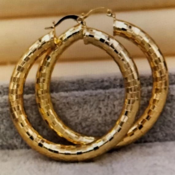 14k Gold Plated Hoop Earrings for Women Silver Huggie for Women Hypoallergenic Trendy Gift Birthday Anniversary Wedding Earring