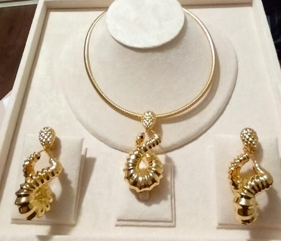 24k Gold Jewellery Set For Your Special Day/ Earring Bracelet Ring Sets for Women Birthday Gifts 2 Pieces Set