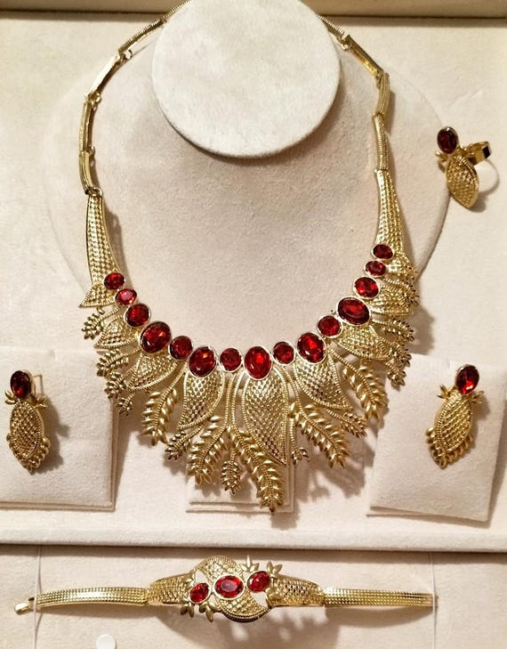 24k Gold Jewellery Set Jewellery sets for women. Beautiful Celebrant Gold Necklace Jewellery Set. Italian Gold meets the highest quality