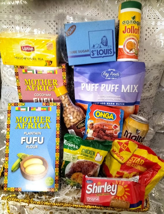 Afro Caribbean African, Nigeria Gift Food/Snacks Box – Award-Winning Set-in Presentation box