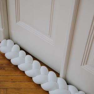 Braided Door Barrier Draft window stopper Door guard Protector Noise Barrier Unique gift Throw pillow Home decor Kids room