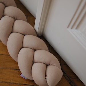 Under door Braided Door Barrier Draft window stopper Door guard Protector Noise Barrier Unique gift Throw pillow Home decor Kids room
