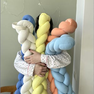 Braided Draft Stopper: Custom Nursery Decor, Soft Plush Cushion