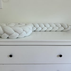 Braided Pillow Knot bolster: Nursery Decor, Custom Length